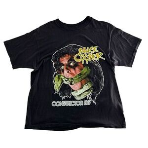 Vintage Alice Cooper Shirt Mens Medium Black Constrictor 1986 Nightmare‎ Returns